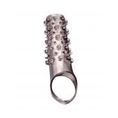 Дымчатая насадка на пенис с шипами и выпуклостями - 12 см. - Sex Expert - в Липецке купить с доставкой