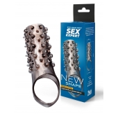 Дымчатая насадка на пенис с шипами и выпуклостями - 12,5 см. - Sex Expert - в Липецке купить с доставкой