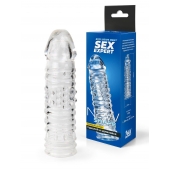 Прозрачная закрытая насадка на пенис - 17 см. - Sex Expert - в Липецке купить с доставкой