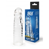 Прозрачная закрытая насадка на член - 15 см. - Sex Expert - в Липецке купить с доставкой