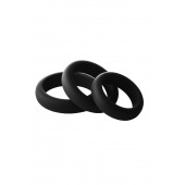 Набор из 3 черных эрекционных колец Smooth Silicone Cockring Pack - Dream Toys - в Липецке купить с доставкой