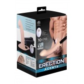 Телесный полый страпон с вибрацией Erection Agents - 24,1 см. - NMC - купить с доставкой в Липецке