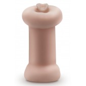 Телесный люминесцентный двусторонний мастурбатор Tasha - Blush Novelties - в Липецке купить с доставкой