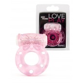 Розовое эрекционное виброкольцо с бабочкой - 1137 - в Липецке купить с доставкой