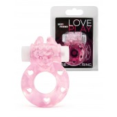 Розовое эрекционное виброкольцо в форме зайчика - 1137 - в Липецке купить с доставкой