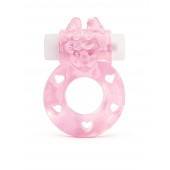 Розовое эрекционное виброкольцо в форме зайчика - 1137 - в Липецке купить с доставкой
