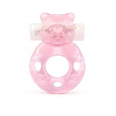Розовое эрекционное виброкольцо в форме мишки - 1137 - в Липецке купить с доставкой