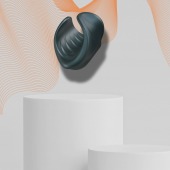 Серый сквозной мастурбатор с вибрацией Manwan Starter - Manwan - в Липецке купить с доставкой