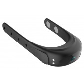 Черное эрекционное виброкольцо на ремешках - Boys of Toys - в Липецке купить с доставкой