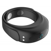 Черное эрекционное виброкольцо на ремешках - Boys of Toys - в Липецке купить с доставкой