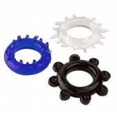 Набор из 3 эрекционных колец разного цвета и рельефа - Boys of Toys - в Липецке купить с доставкой