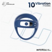 Синее интерактивное эрекционное виброкольцо Rank - Intoyou - в Липецке купить с доставкой