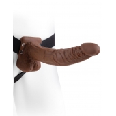 Полый мужской фаллопротез Hollow Strap-On with Balls - 24 см. - Pipedream - купить с доставкой в Липецке