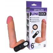 Фаллическая насадка Харнесс UNICOCK 6  с вибрацией - 18 см. - LOVETOY (А-Полимер) - купить с доставкой в Липецке