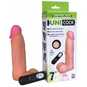 Фаллическая насадка Харнесс UNICOCK 7  с вибрацией - 19 см. - LOVETOY (А-Полимер) - купить с доставкой в Липецке