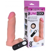 Фаллическая насадка Харнесс UNICOCK 8  с вибрацией - 20 см. - LOVETOY (А-Полимер) - купить с доставкой в Липецке