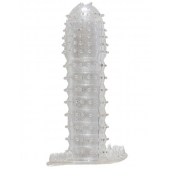 Гелевая прозрачная насадка c шипами - 12 см. - Toyfa Basic - в Липецке купить с доставкой