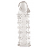 Гелевая прозрачная насадка с шипами - 12 см. - Toyfa Basic - в Липецке купить с доставкой