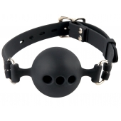 Силиконовый кляп-шар с отверстиями для дыхания Silicone Breathable Ball Gag Small - Pipedream - купить с доставкой в Липецке