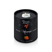Массажная свеча с ароматом клубники Bougie de Massage Gourmande Fraise - 80 мл. - Plaisir Secret - купить с доставкой в Липецке