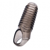 Дымчатая насадка с рёбрышками и подхватом мошонки ToyFa XLover - 12,5 см. - ToyFa - в Липецке купить с доставкой