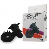 Чёрное эрекционное виброкольцо Sweet Ring с дельфинчиком - Baile - в Липецке купить с доставкой