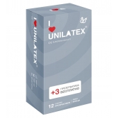 Презервативы с рёбрами Unilatex Ribbed - 12 шт. + 3 шт. в подарок - Unilatex - купить с доставкой в Липецке