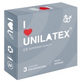 Презервативы с рёбрами Unilatex Ribbed - 3 шт. - Unilatex - купить с доставкой в Липецке