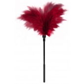 Пластиковая метелочка с красными пёрышками Small Feather Tickler - 32 см. - Blush Novelties - купить с доставкой в Липецке