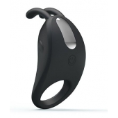 Чёрное эрекционное кольцо с вибрацией Rabbit Vibrator - Baile - в Липецке купить с доставкой