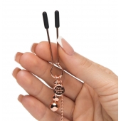 Золотистые зажимы для сосков и клитора All Sensation Nipple and Clitoral Chain - Fifty Shades of Grey - купить с доставкой в Липецке