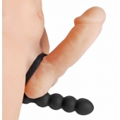 Насадка для двойного проникновения Double Fun Cock Ring with Double Penetration Vibe - XR Brands - в Липецке купить с доставкой