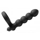 Насадка для двойного проникновения Double Fun Cock Ring with Double Penetration Vibe - XR Brands - в Липецке купить с доставкой