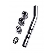 Металлический анальный душ с тремя насадками - ToyFa - купить с доставкой в Липецке