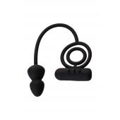Чёрное эрекционное кольцо с вибропулькой и анальным хвостом - Erotist Adult Toys - в Липецке купить с доставкой