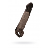 Чёрная насадка на пенис Tс подхватом - 19,5 см. - ToyFa - в Липецке купить с доставкой