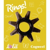 Чёрное эрекционное кольцо Rings Cogweel - Lola Games - в Липецке купить с доставкой