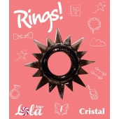 Чёрное эрекционное кольцо Rings Cristal - Lola Games - в Липецке купить с доставкой