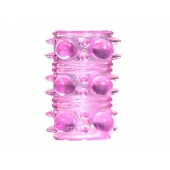 Розовая насадка на пенис Rings Armour - Lola Games - в Липецке купить с доставкой