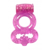 Розовое эрекционное кольцо Rings Treadle с подхватом - Lola Games - в Липецке купить с доставкой