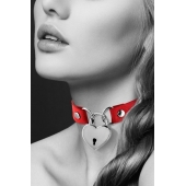 Красный чокер с замком в форме сердца - Bijoux Pour Toi - купить с доставкой в Липецке