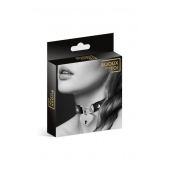 Черный чокер с замком в форме сердца - Bijoux Pour Toi - купить с доставкой в Липецке