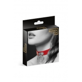 Красный узенький чокер с кольцом - Bijoux Pour Toi - купить с доставкой в Липецке