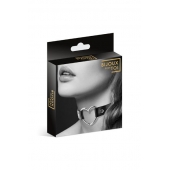 Чёрный чокер с кольцом в форме сердца - Bijoux Pour Toi - купить с доставкой в Липецке