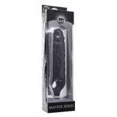Чёрная увеличивающая насадка на член Mamba Cock Sheath Packaged - 16,5 см. - XR Brands - в Липецке купить с доставкой