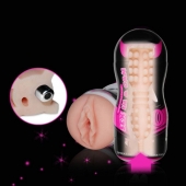 Мастурбатор-вагина Sex In A Can Vibra Vagina Tunnel - Lovetoy - в Липецке купить с доставкой