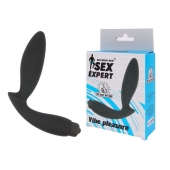 Чёрный вибростимулятор простаты Sex Expert Vibe Pleasure - Sex Expert - в Липецке купить с доставкой