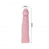 Телесная насадка с вибрацией Sex Expert - 18 см. - Sex Expert - в Липецке купить с доставкой