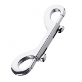 Серебристый двухсторонний карабин TOYFA Metal - ToyFa - купить с доставкой в Липецке