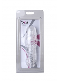 Прозрачная, закрытая насадка с шипами и точками - 13,5 см. - Toyfa Basic - в Липецке купить с доставкой